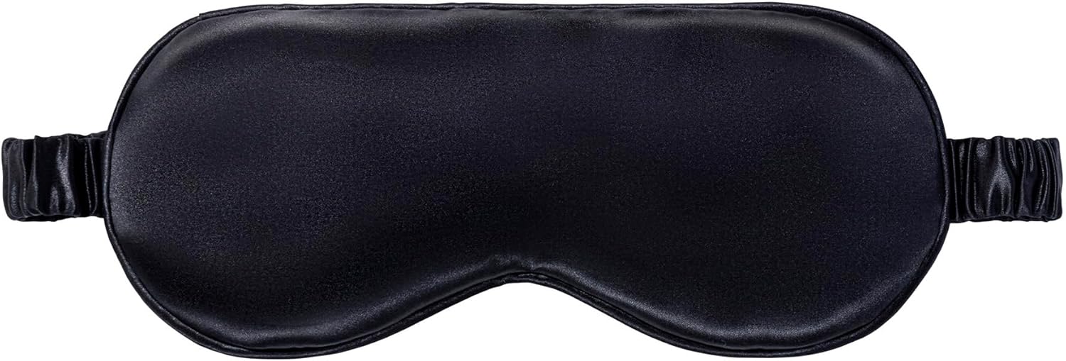 slip Pure Silk Sleep Mask - 100% Mulberry Silk, Ultra Soft & Comfortable, Blocks Light for Restful Sleep Adjustable Strap for Perfect Fit, Gentle on Skin & Hair (Black - 1 Count Pack of 1) - Image 2