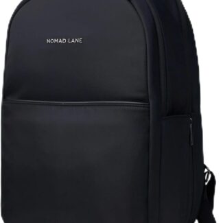 Nomad Lane Backpack. Personal Item, Carry-On Luggage Ikigai Backpack Bag, Durable & Lightweight. Weekender Travel Bag for Men & Women, Black